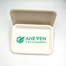 Disposable Eco-friendly Biodegradable Sugarcane Bagasse Serving Trays Rectangle Plates